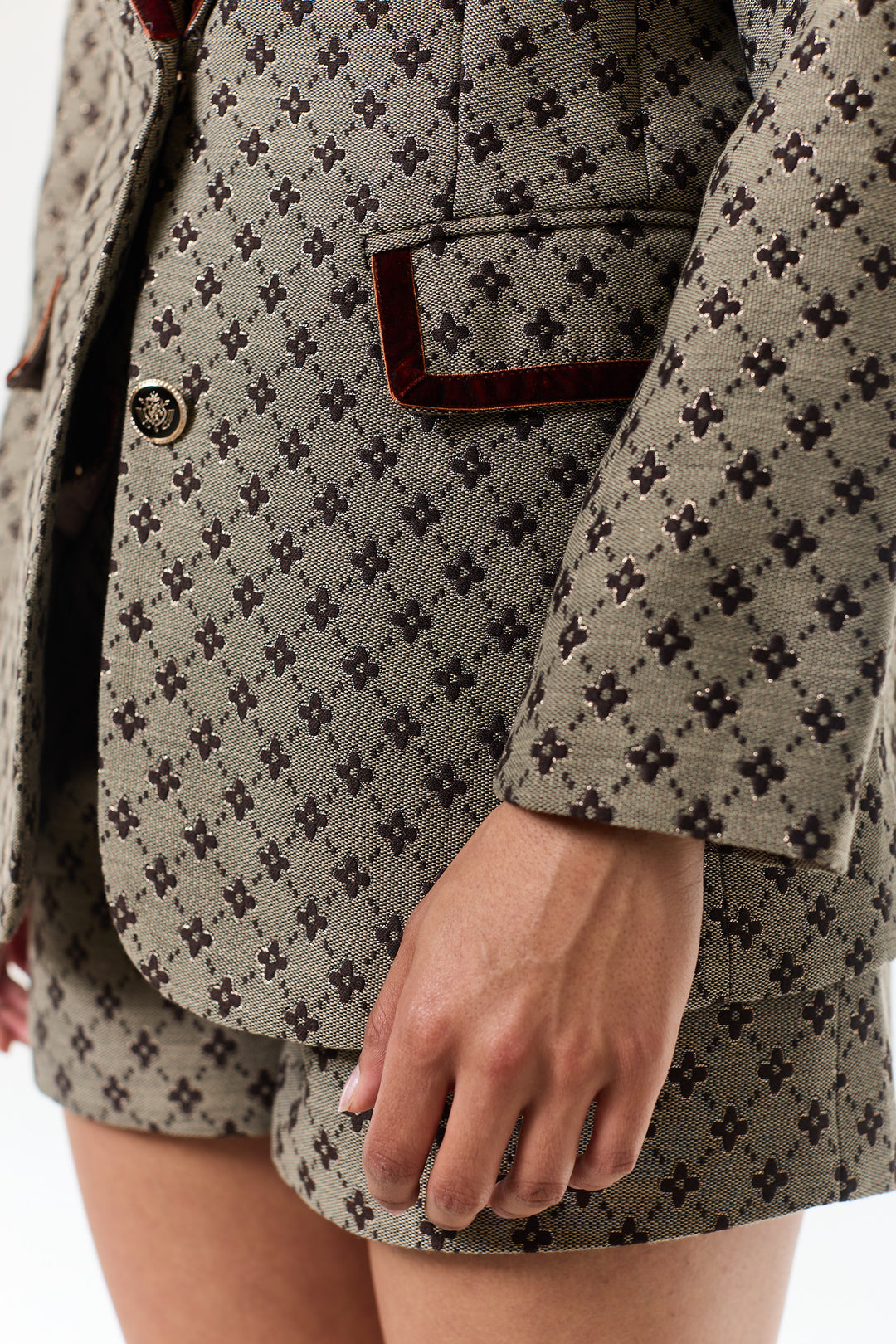 Coffee 2-Piece Shorts Suit