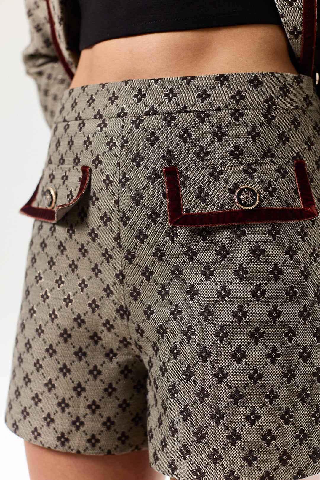 Coffee 2-Piece Shorts Suit