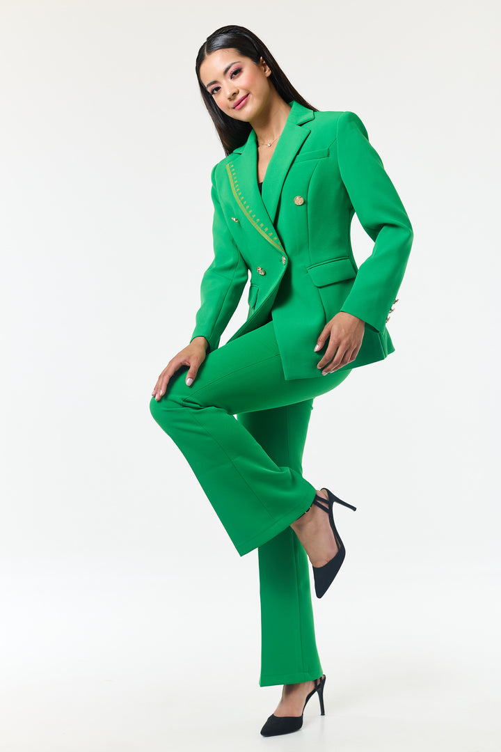 Green 2-Piece Trouser Suit