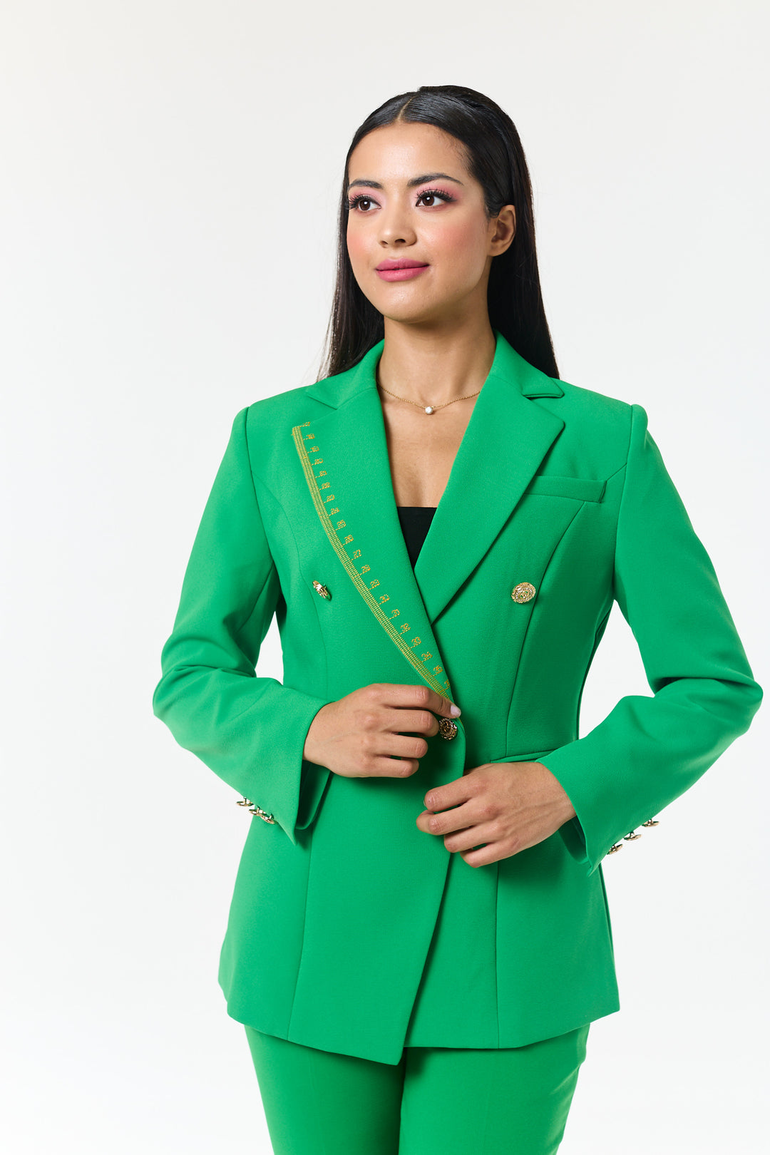 Green 2-Piece Trouser Suit