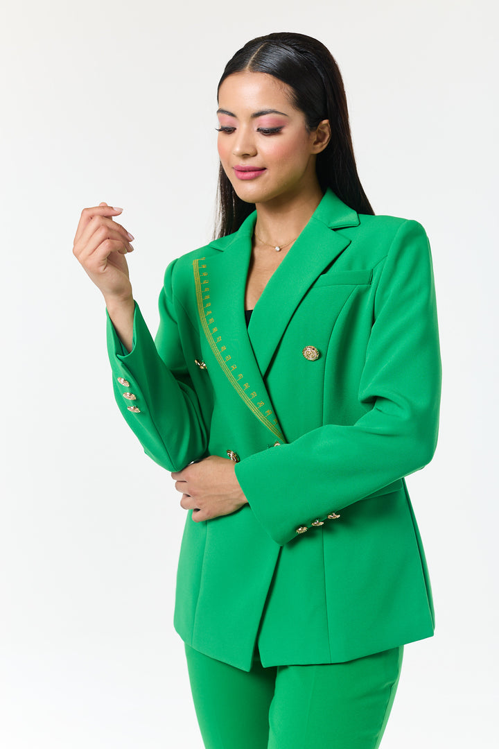 Green 2-Piece Trouser Suit