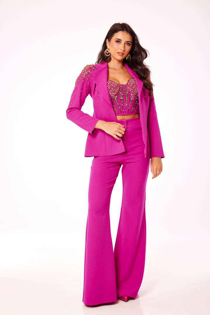 Pink Jewelled 3-Piece Suit