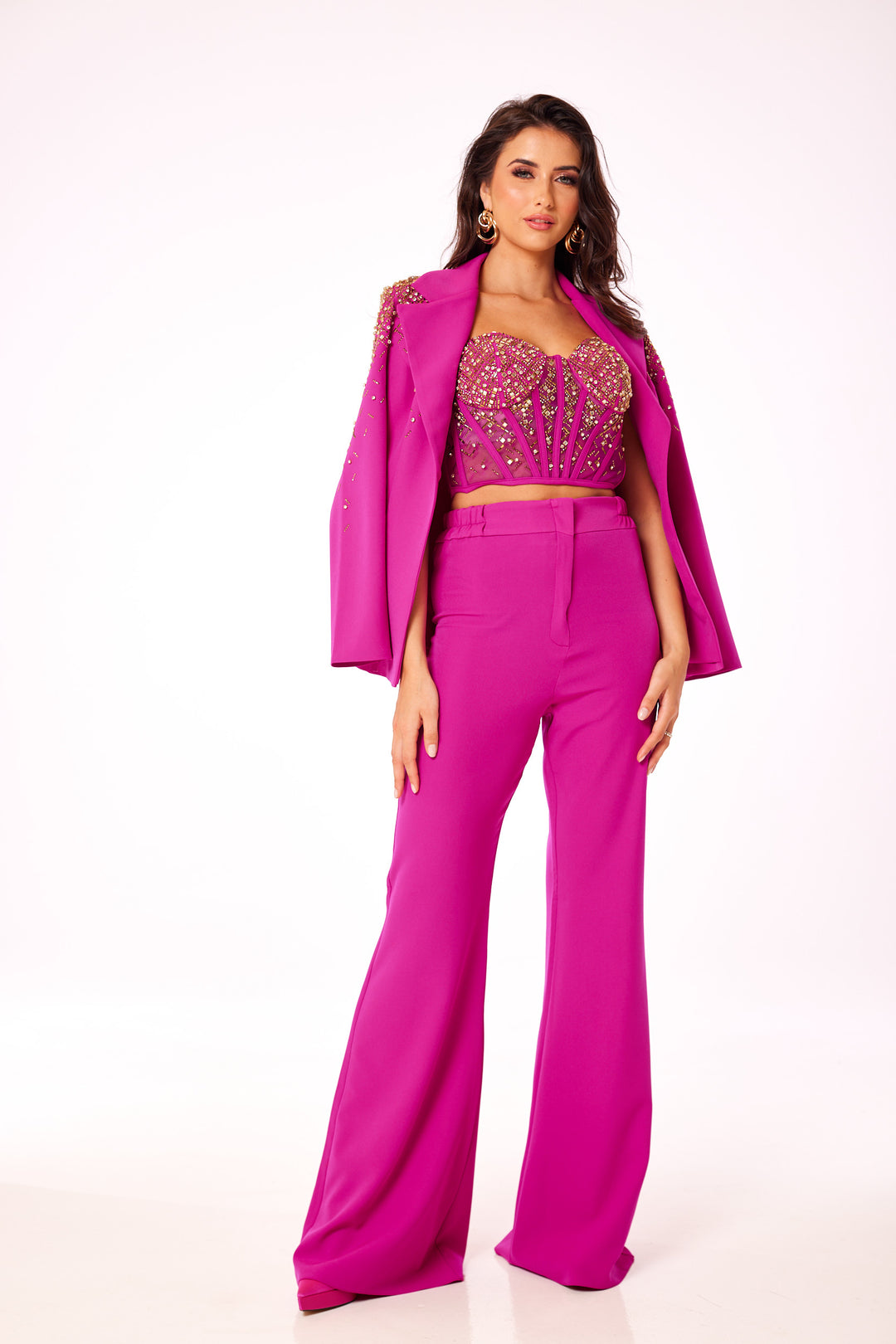 Pink Jewelled 3-Piece Suit
