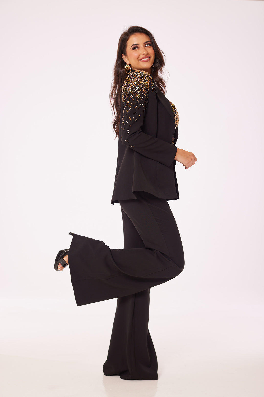Black Jewelled 3-Piece Suit