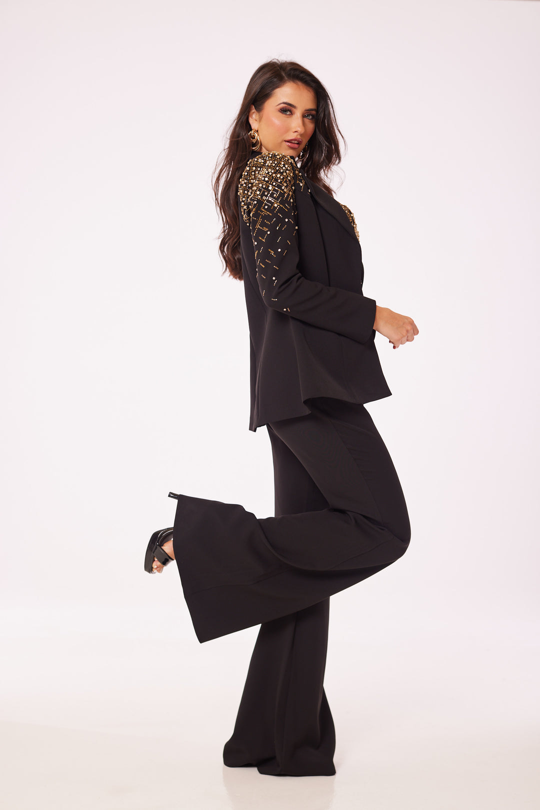 Black Jewelled 3-Piece Suit