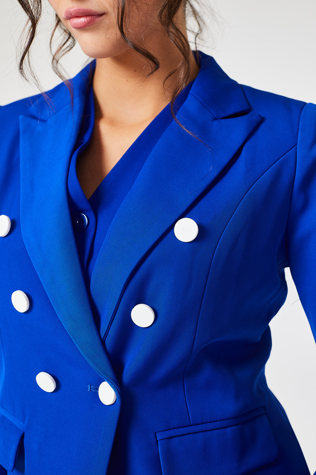 Cobalt Blue 4-Piece Trouser Skirt Suit