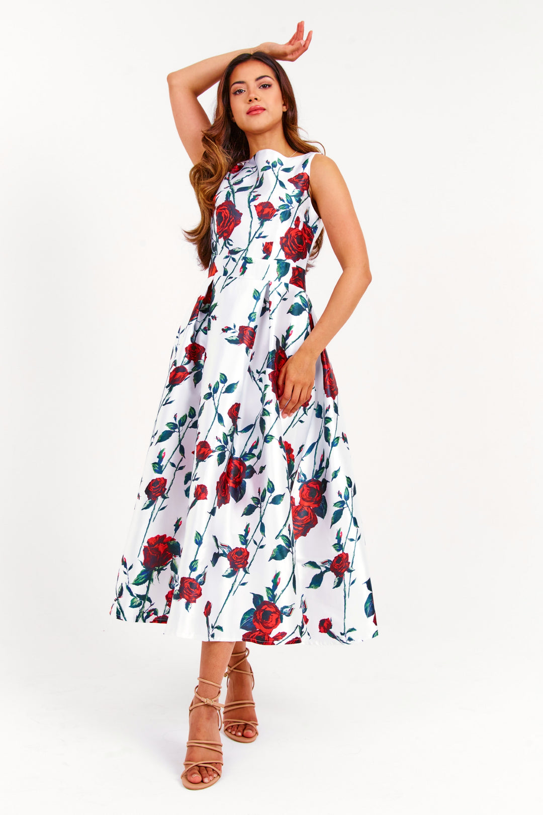 White Floral Long Dress