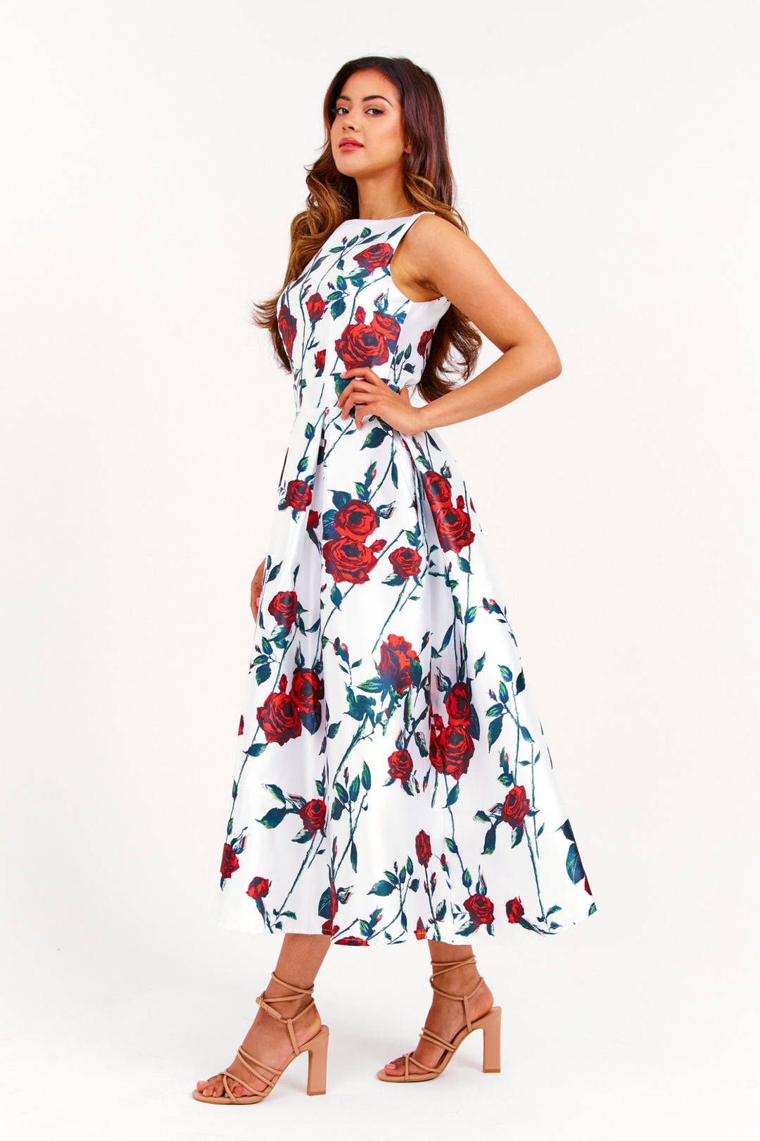 White Floral Long Dress