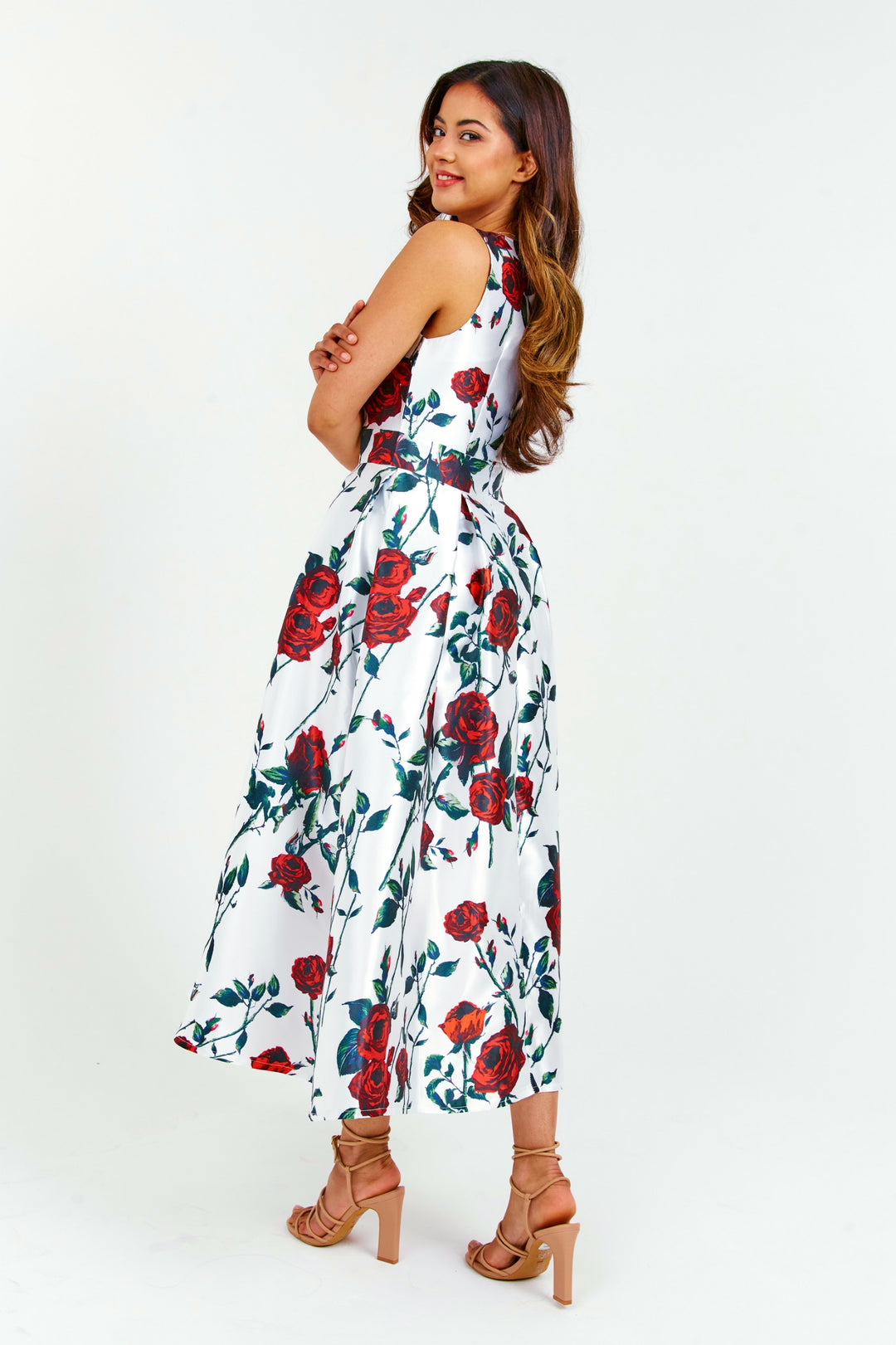 White Floral Long Dress