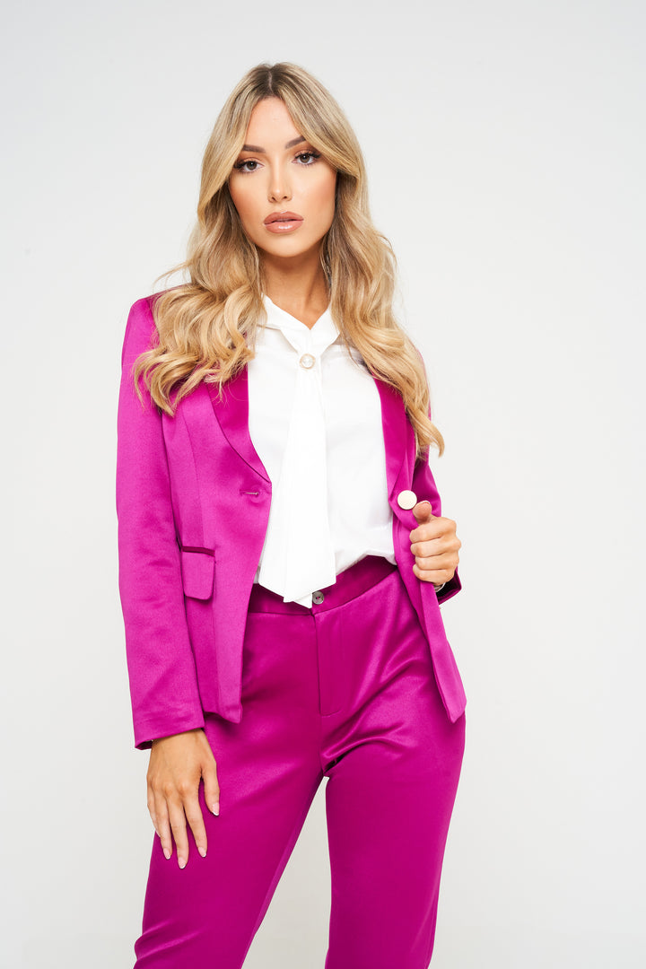 Purple 2-Piece Trouser Suit