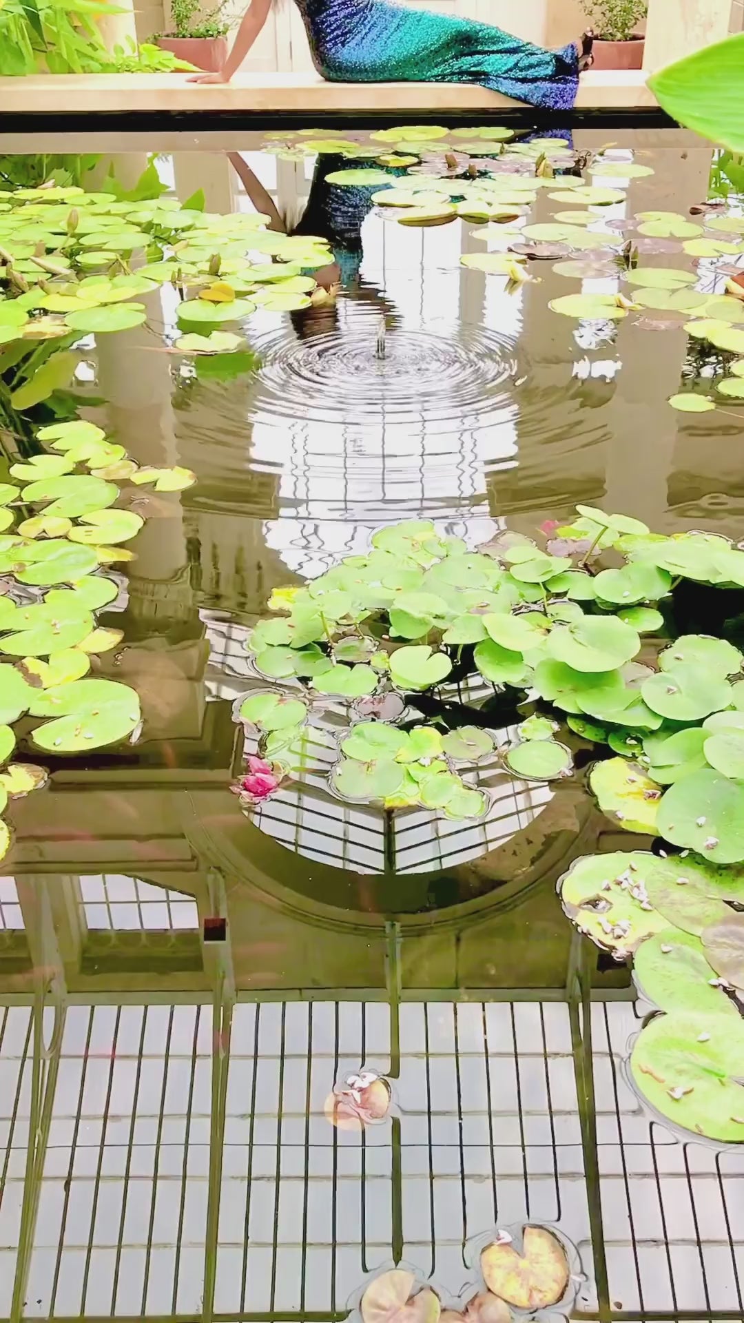 Two-Tone Green & Navy Jewelled Sleeve Sequin Maxi Dress