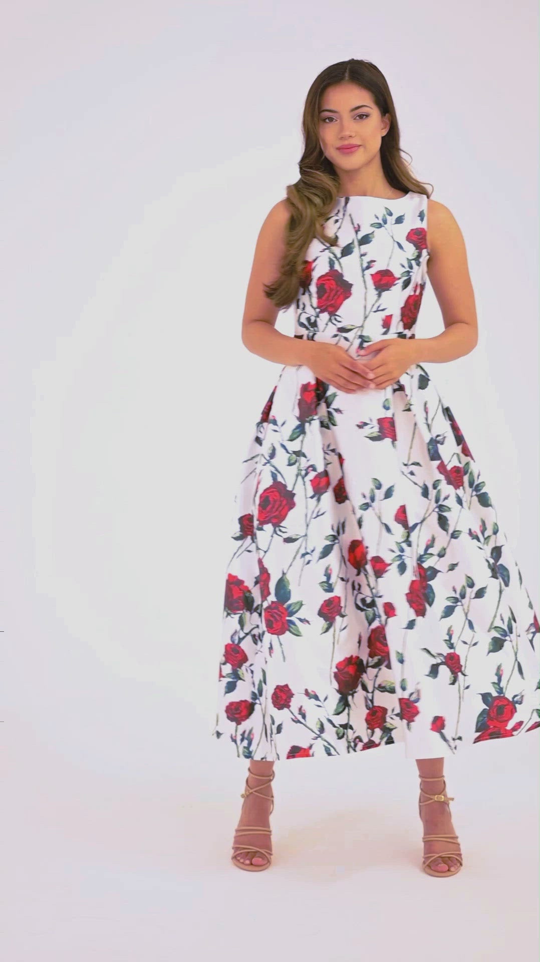 White Floral Long Dress