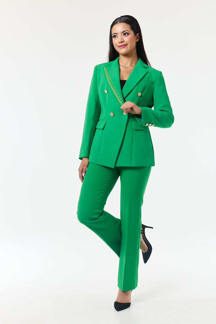 Green 2-Piece Trouser Suit