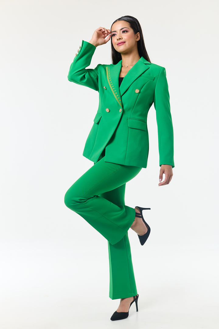 Green 2-Piece Trouser Suit