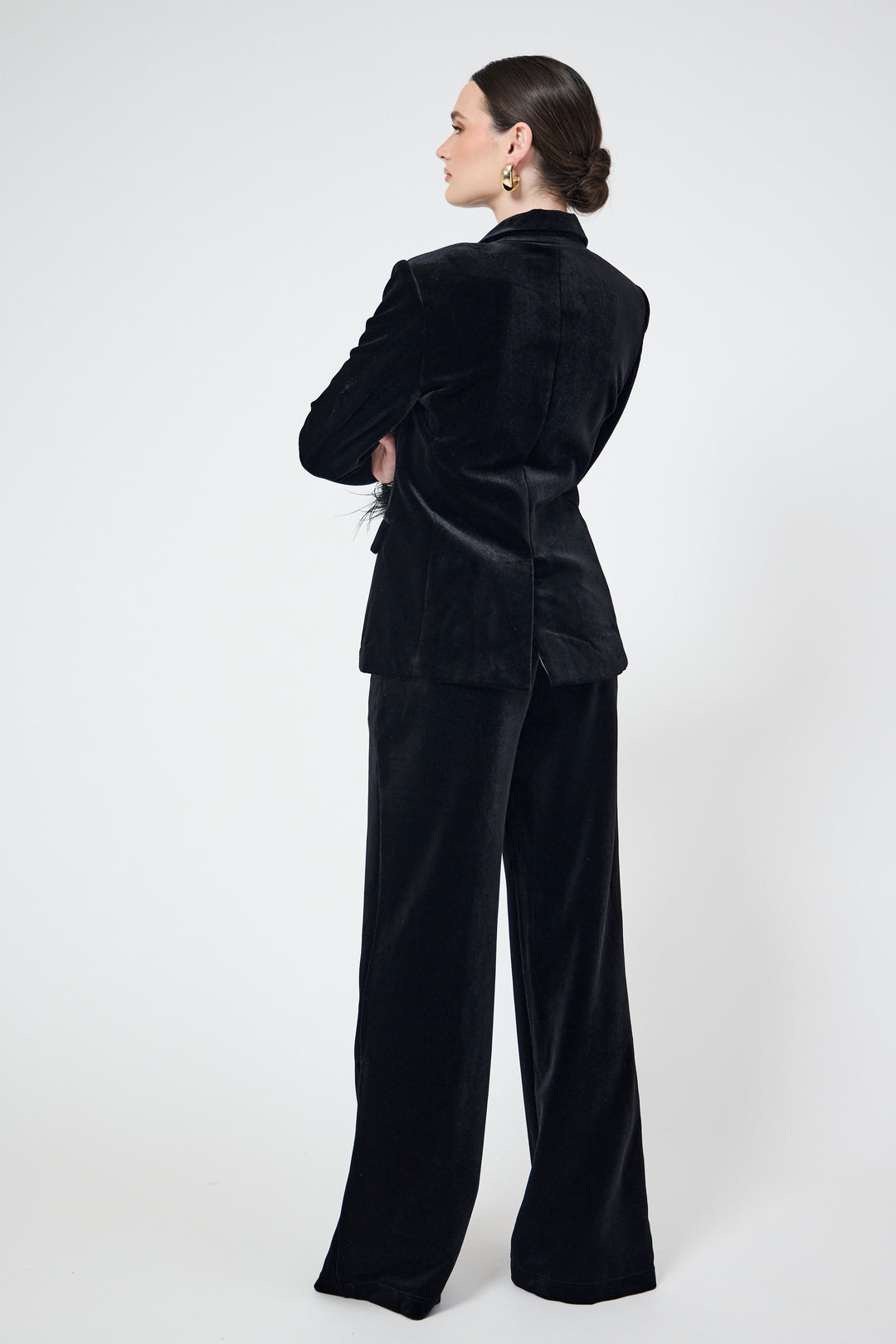 Sovereign - Black Velvet 3-Piece Blazer Suit
