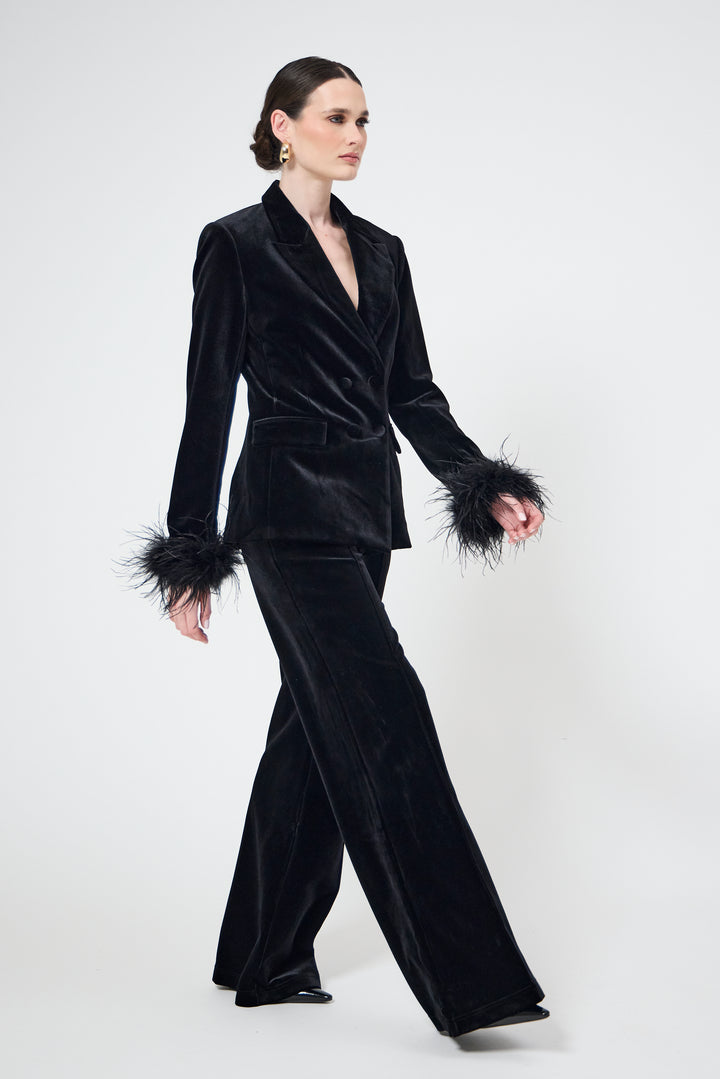 Sovereign - Black Velvet 3-Piece Blazer Suit