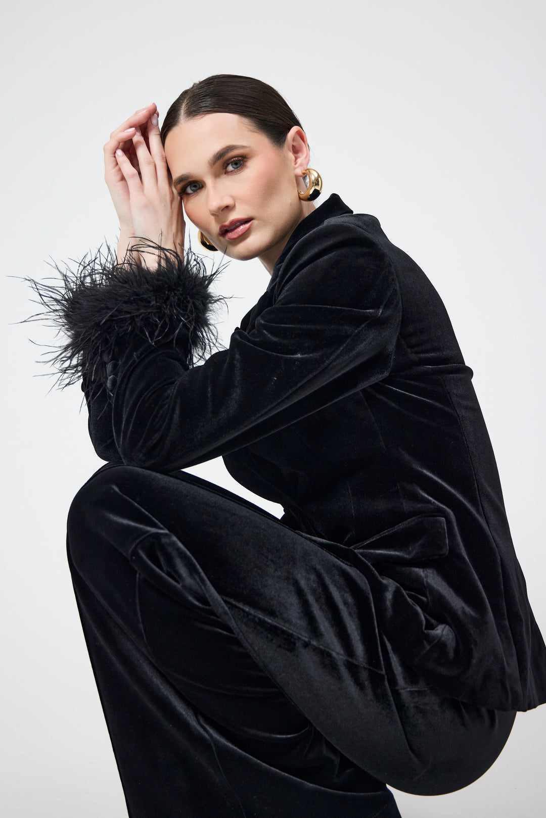 Sovereign - Black Velvet 3-Piece Blazer Suit