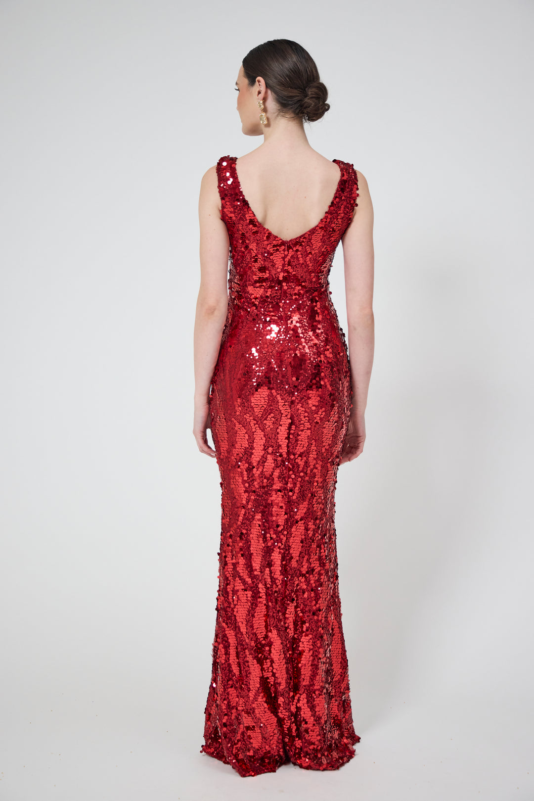 Zera - Red Sequin Maxi Dress
