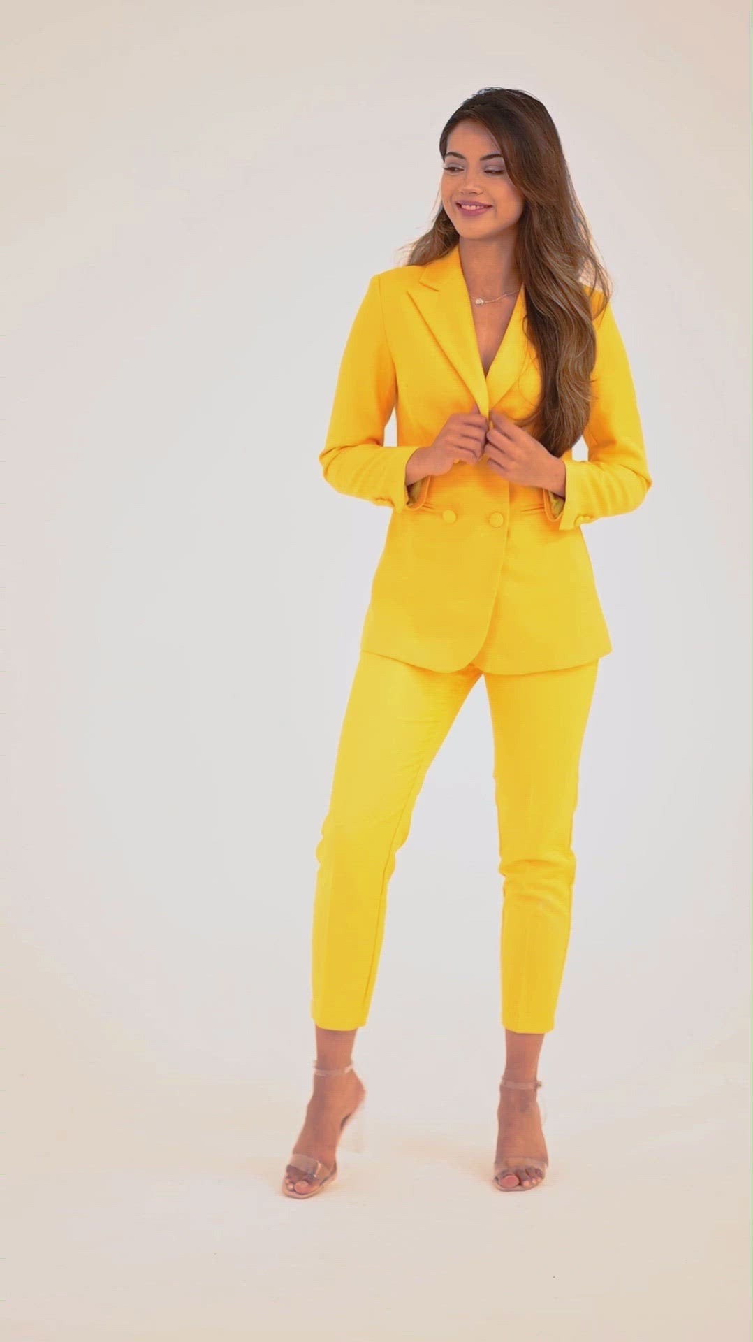 Sunrise Yellow Double Breasted 2 Piece Suit - Video
