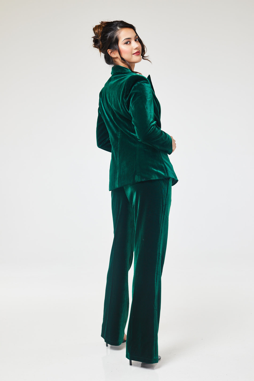 Emerald Green Jewelled Lapel 2-Piece Suit