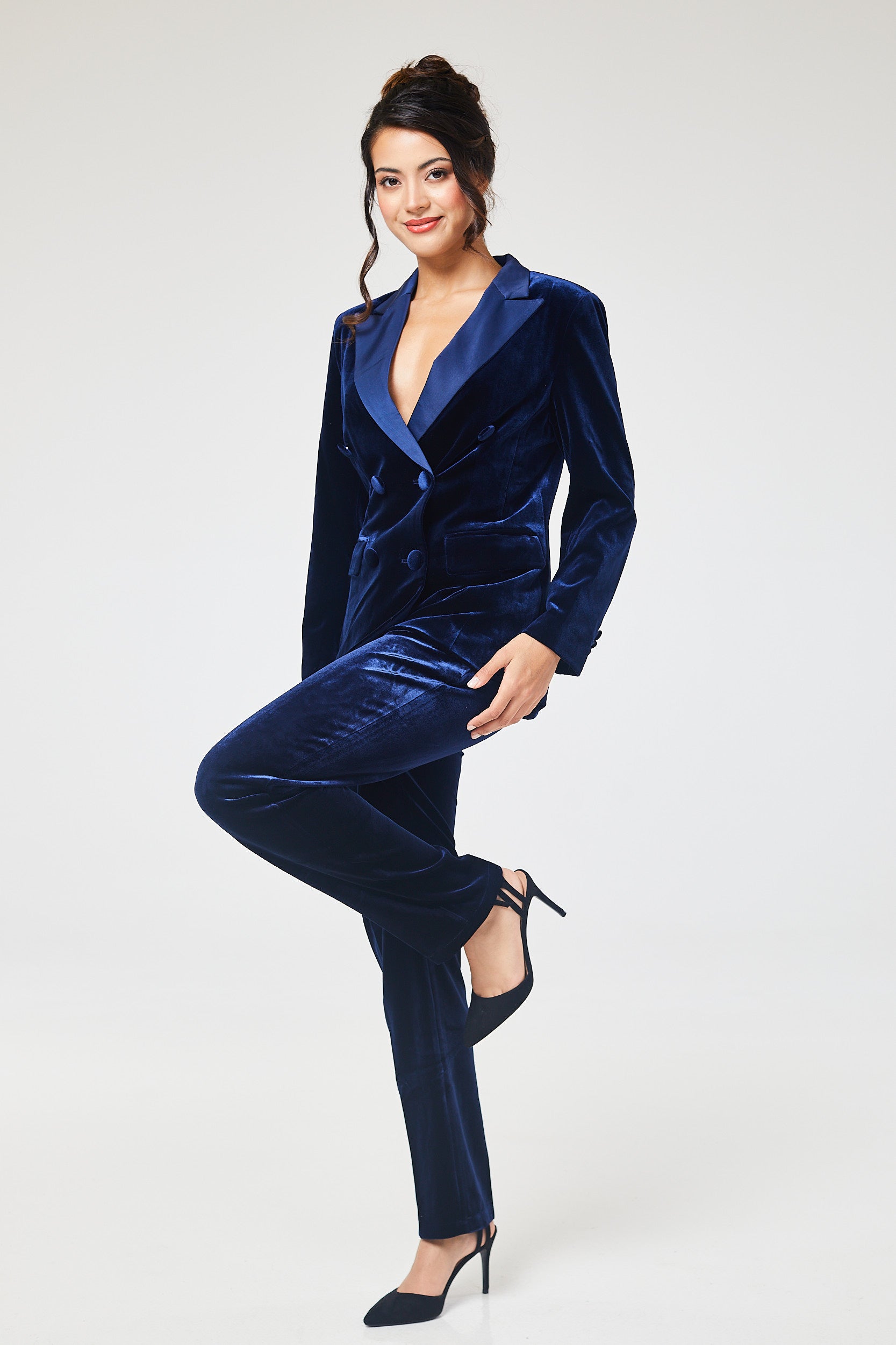 Velvet two piece 2025 suit womens