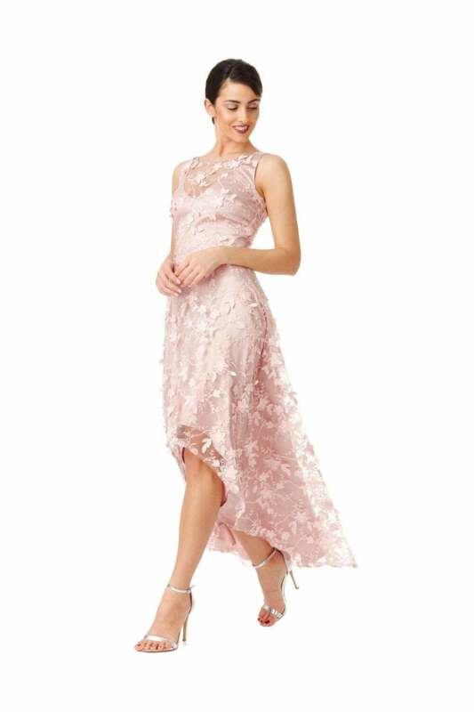 Floral Lace Asymmetric Dress