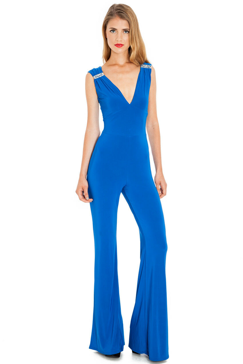 Sleeveless V-Neck Stretch Jumpsuit