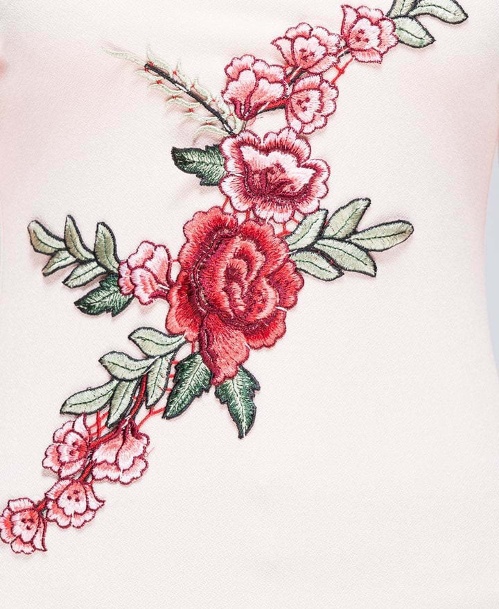 Close-up of the embroidered detailing