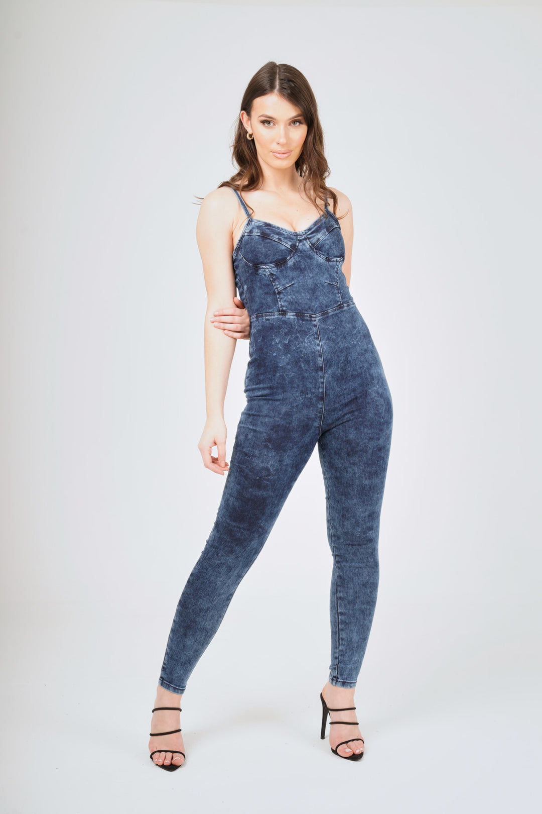 Denim Blue Sleeveless Jumpsuit