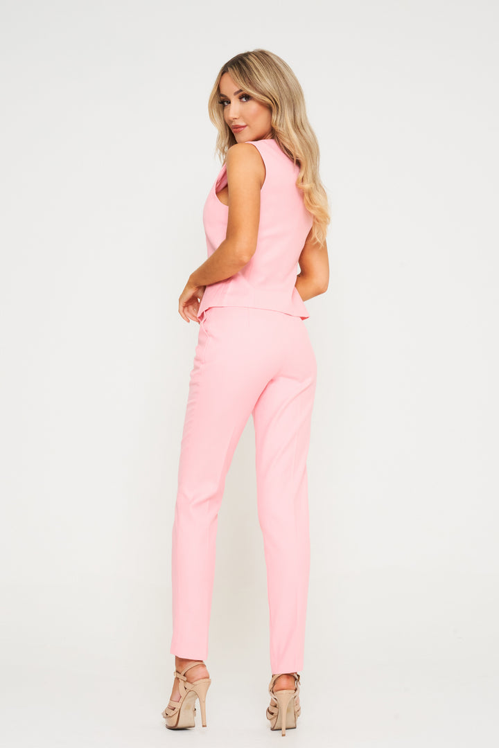 Pink 3-Piece Trouser Suit