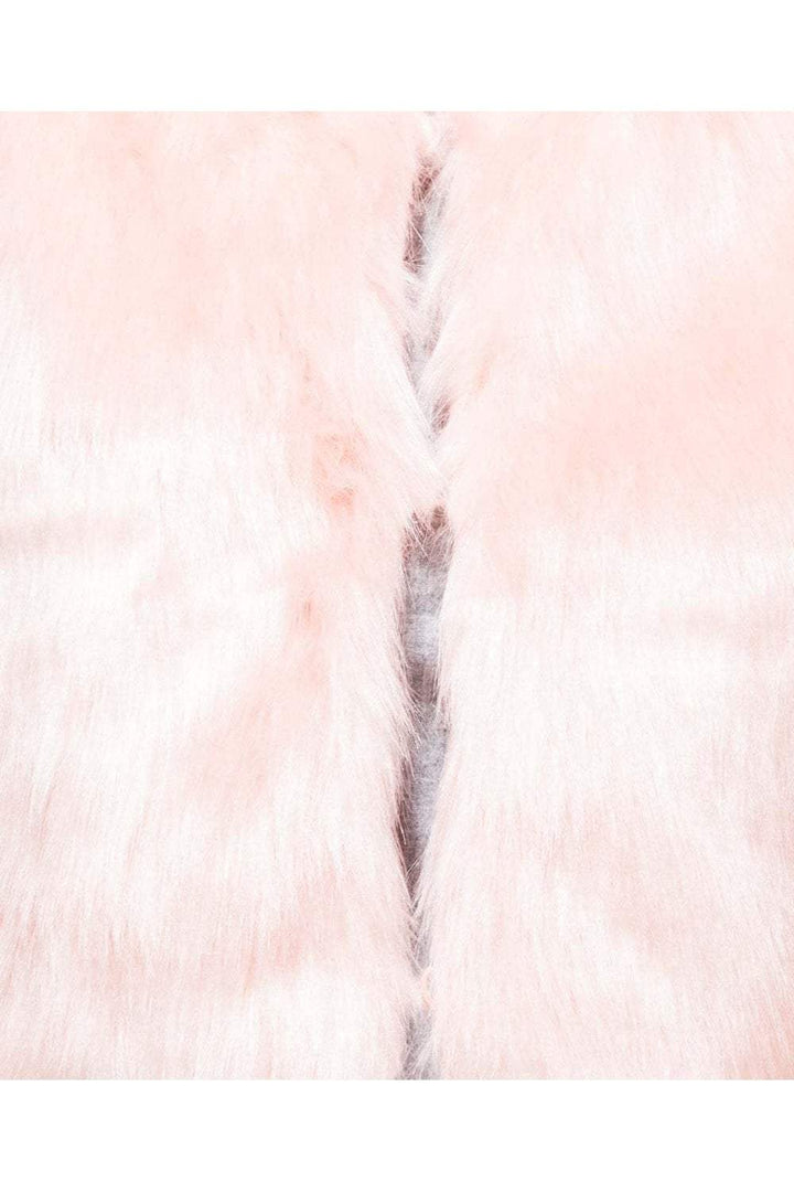 Pink Faux Fur Edge Cropped Jacket - View 8